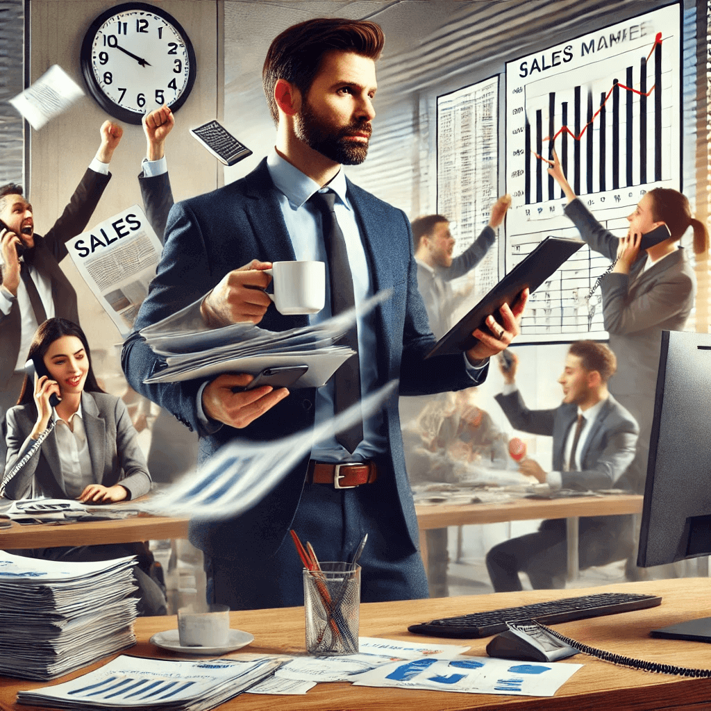 A picture illustrating the complexities of sales management to support a page about our sales management training course.